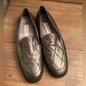 BRUNO MAGLI WOMENS 8.5 BREY LEATHER M LOGO LOAFERS